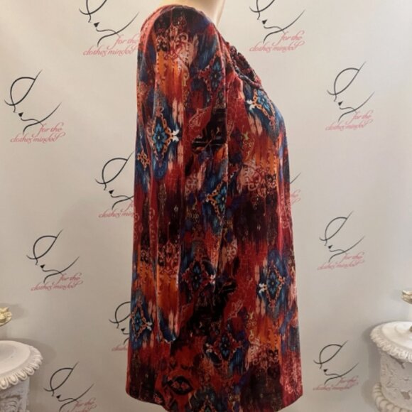 White Stag. Sz Large 12-14. Pullover. Twisted neck detail. BOHO Peasant B120 - Picture 3 of 6